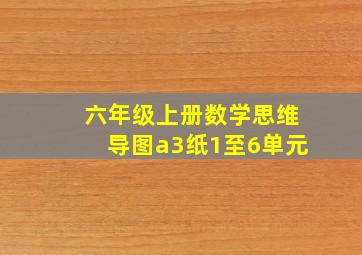 六年级上册数学思维导图a3纸1至6单元