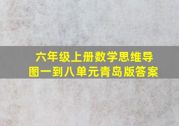 六年级上册数学思维导图一到八单元青岛版答案