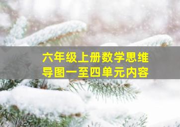 六年级上册数学思维导图一至四单元内容