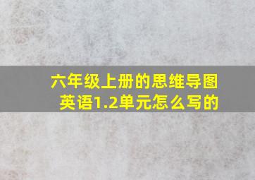 六年级上册的思维导图英语1.2单元怎么写的