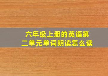 六年级上册的英语第二单元单词朗读怎么读