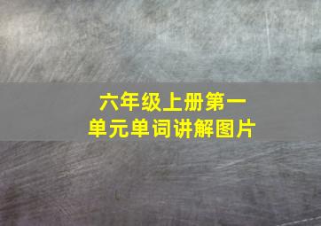 六年级上册第一单元单词讲解图片