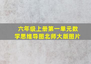 六年级上册第一单元数学思维导图北师大版图片