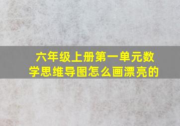 六年级上册第一单元数学思维导图怎么画漂亮的