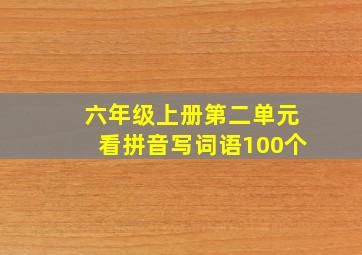 六年级上册第二单元看拼音写词语100个