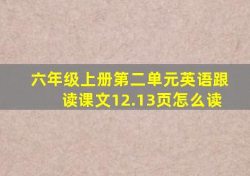 六年级上册第二单元英语跟读课文12.13页怎么读