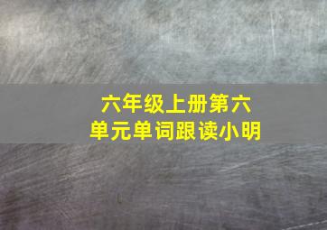 六年级上册第六单元单词跟读小明