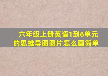 六年级上册英语1到6单元的思维导图图片怎么画简单