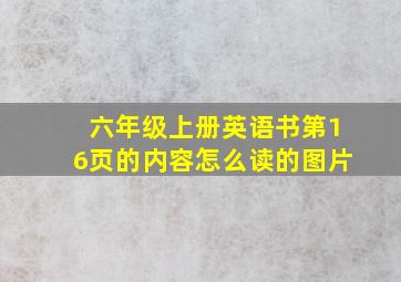 六年级上册英语书第16页的内容怎么读的图片