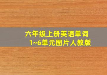 六年级上册英语单词1~6单元图片人教版