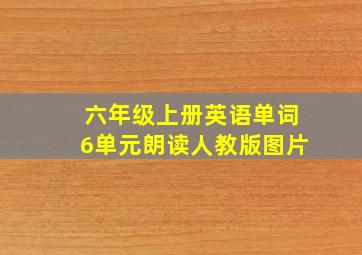 六年级上册英语单词6单元朗读人教版图片