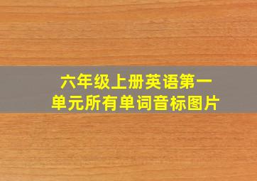 六年级上册英语第一单元所有单词音标图片