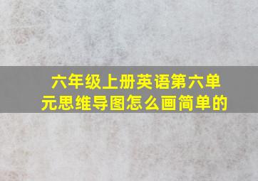 六年级上册英语第六单元思维导图怎么画简单的