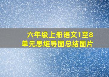 六年级上册语文1至8单元思维导图总结图片