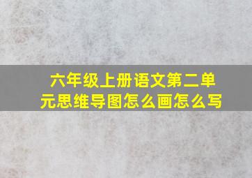 六年级上册语文第二单元思维导图怎么画怎么写