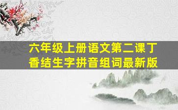 六年级上册语文第二课丁香结生字拼音组词最新版