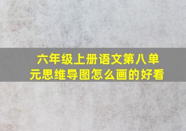 六年级上册语文第八单元思维导图怎么画的好看