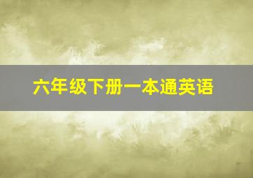 六年级下册一本通英语