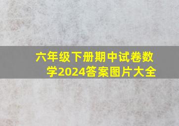 六年级下册期中试卷数学2024答案图片大全