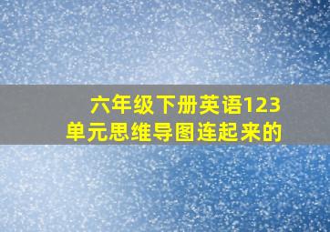 六年级下册英语123单元思维导图连起来的