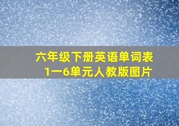 六年级下册英语单词表1一6单元人教版图片