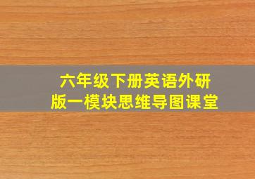 六年级下册英语外研版一模块思维导图课堂