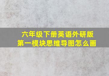 六年级下册英语外研版第一模块思维导图怎么画