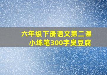 六年级下册语文第二课小练笔300字臭豆腐