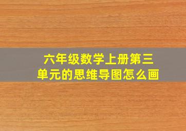 六年级数学上册第三单元的思维导图怎么画