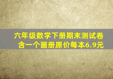 六年级数学下册期末测试卷含一个画册原价每本6.9元