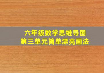 六年级数学思维导图第三单元简单漂亮画法