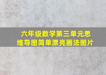 六年级数学第三单元思维导图简单漂亮画法图片