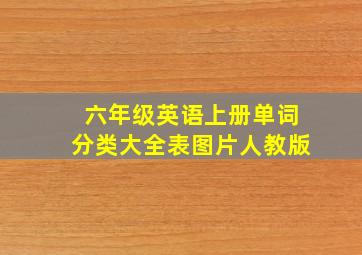 六年级英语上册单词分类大全表图片人教版