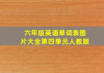 六年级英语单词表图片大全第四单元人教版