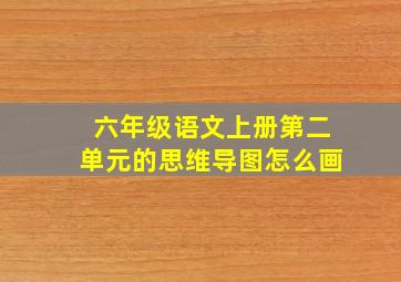 六年级语文上册第二单元的思维导图怎么画