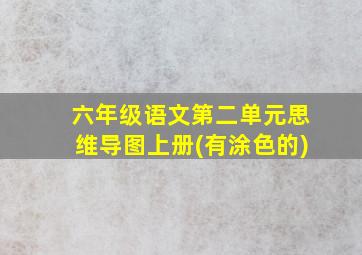 六年级语文第二单元思维导图上册(有涂色的)