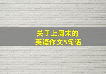 关于上周末的英语作文5句话