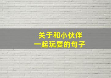 关于和小伙伴一起玩耍的句子