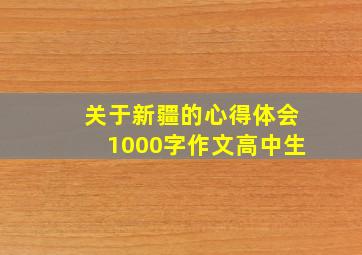 关于新疆的心得体会1000字作文高中生