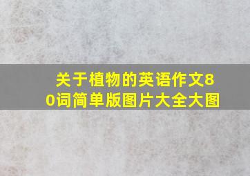 关于植物的英语作文80词简单版图片大全大图