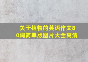 关于植物的英语作文80词简单版图片大全高清