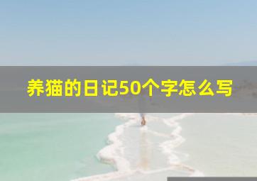 养猫的日记50个字怎么写