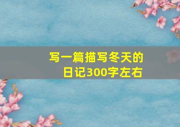 写一篇描写冬天的日记300字左右