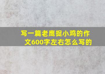 写一篇老鹰捉小鸡的作文600字左右怎么写的