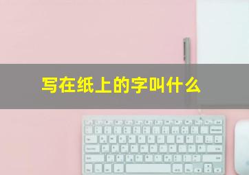 写在纸上的字叫什么