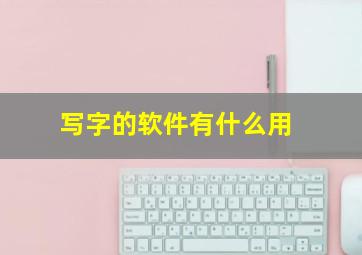 写字的软件有什么用