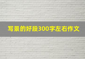 写景的好段300字左右作文