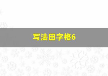 写法田字格6