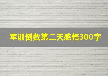 军训倒数第二天感悟300字