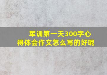 军训第一天300字心得体会作文怎么写的好呢